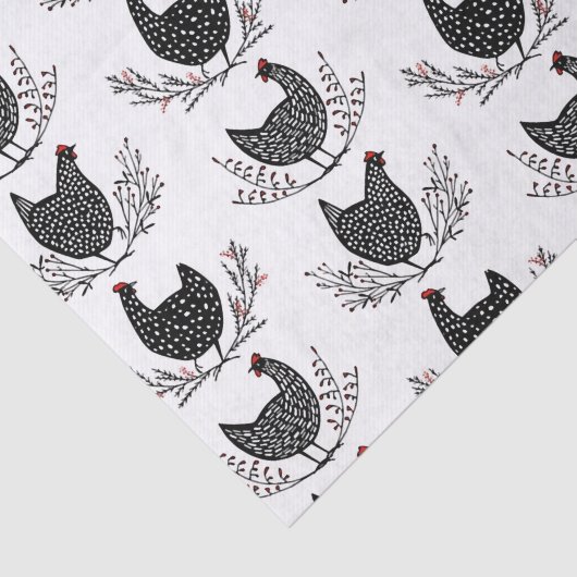 Seamless chicken pattern tissuepapier (Detail)