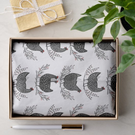 Seamless chicken pattern tissuepapier (Geschenk)