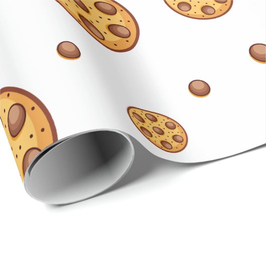 Seamless chocolate chip cookies pattern cadeaupapier (Rol Hoek)