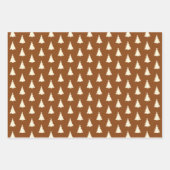 Seamless Christmas Tree on Brown Inpakpapier Vel (Voorkant)