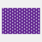 Seamless Christmas Tree on Purple Inpakpapier Vel (Voorkant)