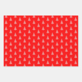 Seamless Christmas Tree on Red Inpakpapier Vel (Voorkant 2)