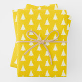 Seamless Christmas Tree on Yellow Inpakpapier Vel (In situ)