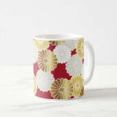 Seamless chrysanthemum pattern in the Japanese tra Koffiemok (Voorkant rechts)