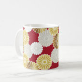 Seamless chrysanthemum pattern in the Japanese tra Koffiemok (Voorkant links)