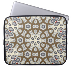 Seamless circular vintage pattern. Colored decorat Laptop Sleeve