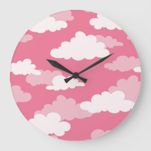Seamless cloud sky, vintage texture. grote klok