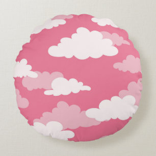 Seamless cloud sky, vintage texture. rond kussen