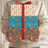 Seamless Construction Thema Patroon Inpakpapier Vel