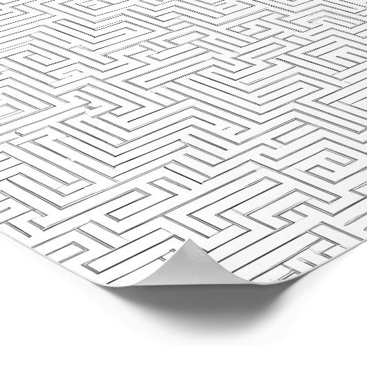 Seamless Cosmic Pattern: Labyrinthine Laser Grid Poster (Hoek)