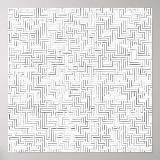 Seamless Cosmic Pattern: Labyrinthine Laser Grid Poster (Voorkant)