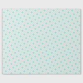 Seamless Cute Turquoise and Yellow Floral Cadeaupapier (Vlak)