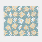 Seamless daisies pattern in small naive wild flowe fleece deken (Voorkant (Horizontaal))