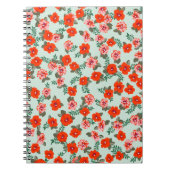 Seamless ditsy pattern in small cute wild flowers. notitieboek (Voorkant)