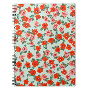 Seamless ditsy pattern in small cute wild flowers. notitieboek