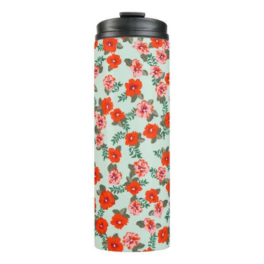 Seamless ditsy pattern in small cute wild flowers. thermosbeker (Voorkant)