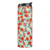 Seamless ditsy pattern in small cute wild flowers. thermosbeker (Gedraaid links)