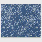 Seamless Earth Line topographic map organic patter Cadeaupapier (Vlak)