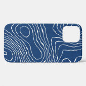 Seamless Earth Line topographic map organic patter Case-Mate iPhone Case (Achterkant (horizontaal))
