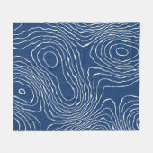 Seamless Earth Line topographic map organic patter Fleece Deken (Voorkant (Horizontaal))