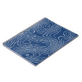 Seamless Earth Line topographic map organic patter Notitieboek (Linkerzijde)