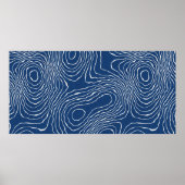 Seamless Earth Line topographic map organic patter Poster (Voorkant)