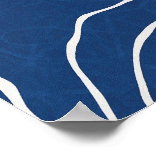 Seamless Earth Line topographic map organic patter Poster (Hoek)