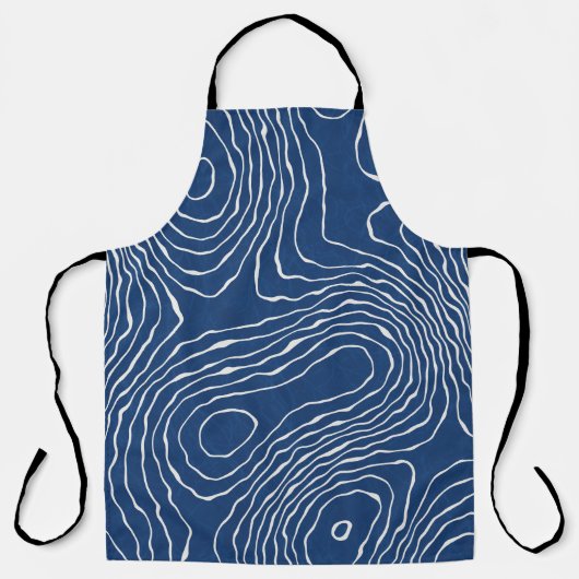 Seamless Earth Line topographic map organic patter Schort (Voorkant)