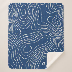 Seamless Earth Line topographic map organic patter Sherpa Deken