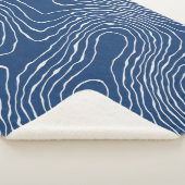 Seamless Earth Line topographic map organic patter Sherpa Deken (3/4)