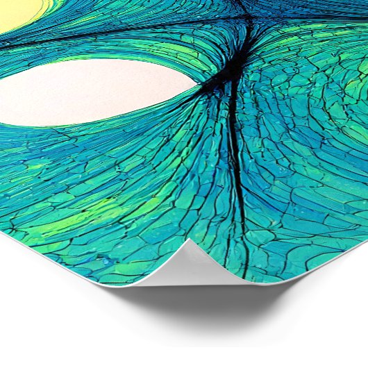 Seamless Electric Flow White Background Pattern Poster (Hoek)