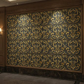 Seamless Elegant Golden Flow  Luxury Tile Design Tegeltje