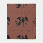 Seamless ethnic pattern with fantastic winged sphi fleece deken (Voorkant)