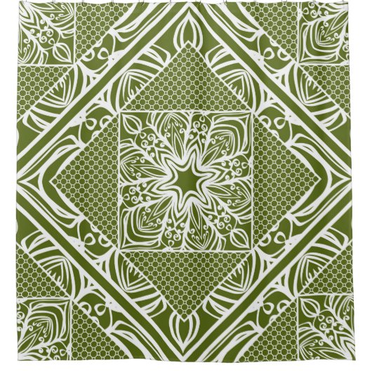 Seamless floral geometric pattern. Winthrop Douchegordijn (Voorkant)