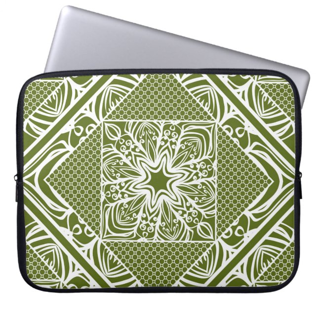 Seamless floral geometric pattern. Winthrop Laptop Sleeve (Voorkant)