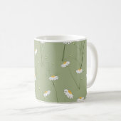 Seamless floral pattern background with cosmos flo koffiemok (Voorkant rechts)