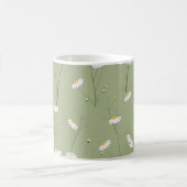 Seamless floral pattern background with cosmos flo koffiemok (Center)