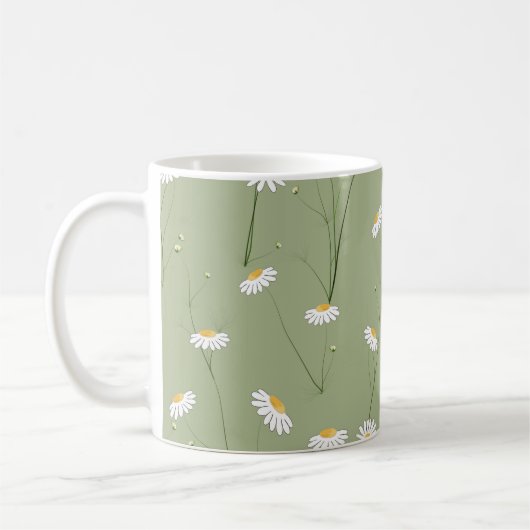 Seamless floral pattern background with cosmos flo koffiemok (Links)