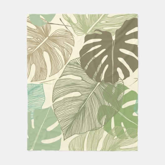 Seamless floral pattern from Tropical Monstera del Fleece Deken (Voorkant)
