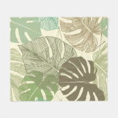 Seamless floral pattern from Tropical Monstera del Fleece Deken (Voorkant (Horizontaal))