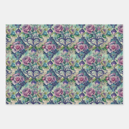 Seamless Floral Pattern Furniture Decoupage Inpakpapier Vel