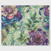 Seamless Floral Pattern Furniture Decoupage Paper Cadeaupapier (Vlak)