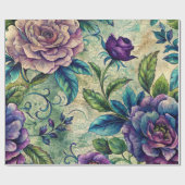 Seamless Floral Pattern Furniture Decoupage Paper Cadeaupapier (Vlak)