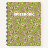 Seamless Floral pattern Green Notitieboek (Voorkant)
