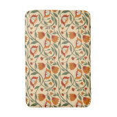 Seamless floral pattern in beige background badmat (Voorkant Verticaal)