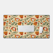 Seamless floral pattern in beige background bureaumat (Keyboard & Muis)