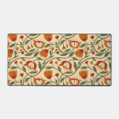 Seamless floral pattern in beige background bureaumat (Voorkant)