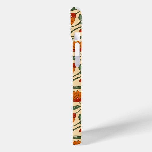 Seamless floral pattern in beige background Case-Mate iPhone case (Achterkant / Links)