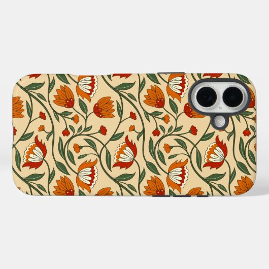 Seamless floral pattern in beige background Case-Mate iPhone case (Achterkant (horizontaal))