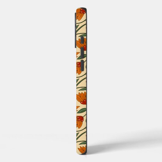 Seamless floral pattern in beige background Case-Mate iPhone case (Achterkant / Links)